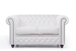 Chesterfield Bank Original Leer | 2-zits | Wit | 12 jaar garantie