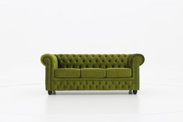 Chesterfield Bank Original Fluweel | 3-zits | Groen | 12 jaar garantie
