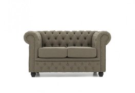Chesterfield Bank Original Stof |2-zits | Pitch Beige | 12 jaar garantie