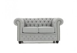 Chesterfield Bank Original Stof | 2-zits | Pitch Licht Grijs | 12 jaar garantie