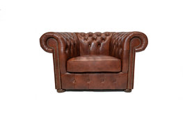 Chesterfield Fauteuil Class Leer | Cloudy Oud Bruin | 12 jaar garantie