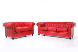 Chesterfield Original Rood 2 + 3 zits