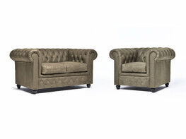 Chesterfield Bank Vintage Alabama C1057 | 1 + 2-zits | 12 jaar garantie