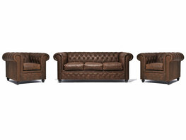 Chesterfield Bank Vintage C0869 | 1 + 1 + 3-zits | 12 jaar garantie