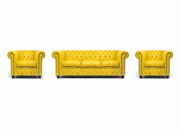 Chesterfield Original Geel 1 + 1 + 3 zits