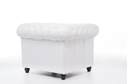 Chesterfield Fauteuil Original Leer | Wit | 12 jaar garantie