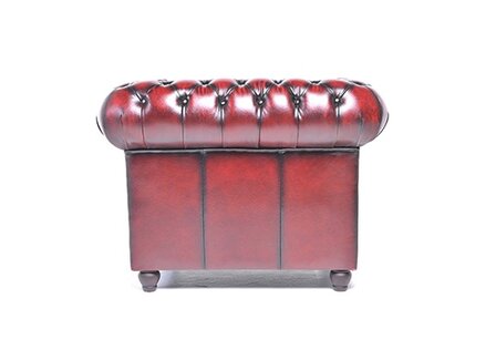 Chesterfield Fauteuil Original Leer | Antiek Rood | 12 jaar garantie