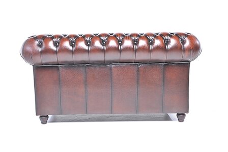 Chesterfield Bank Original Leer | 2-zits | Antiek Bruin | 12 jaar garantie