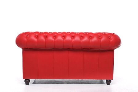 Chesterfield Bank Original Leer | 2-zits | Rood | 12 jaar garantie