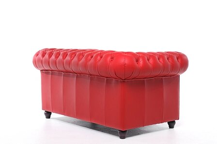 Chesterfield Bank Original Leer | 2-zits | Rood | 12 jaar garantie