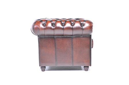 Chesterfield Bank Original Leer | 5-zits | Antiek Bruin | 12 jaar garantie