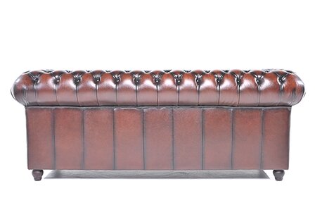 Chesterfield Bank Original Leer | 3-zits | Antiek Bruin | 12 jaar garantie