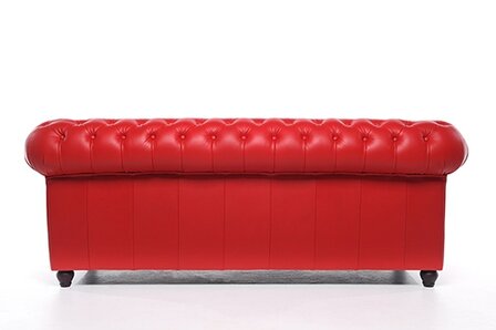 Chesterfield Bank Original Leer | 3-zits | Rood | 12 jaar garantie