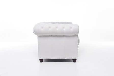 Chesterfield Bank Original Leer | 3-zits | Wit | 12 jaar garantie