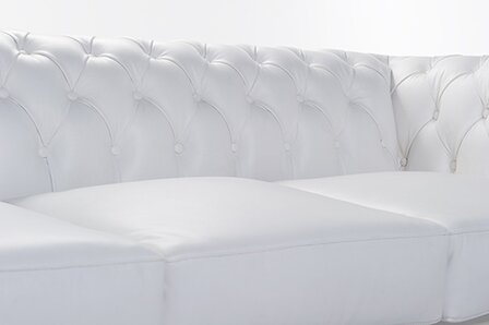 Chesterfield Bank Original Leer | 3-zits | Wit | 12 jaar garantie