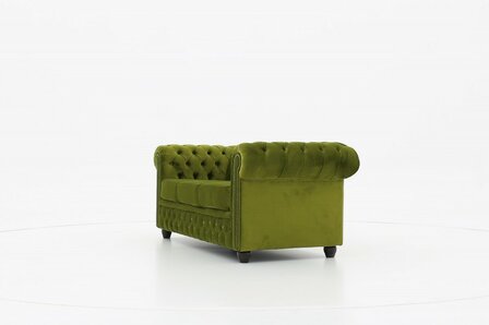 Chesterfield Bank Original Fluweel | 3-zits | Groen | 12 jaar garantie
