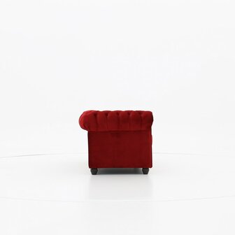 Chesterfield Bank Original Fluweel |3-zits | Rood | 12 jaar garantie