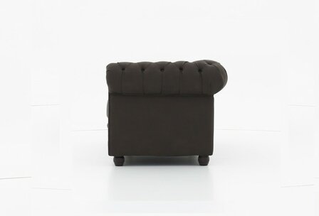 Chesterfield Fauteuil Original Stof | Pitch Bruin | 12 jaar garantie