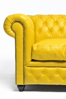 Chesterfield Fauteuil Original Leer | Geel | 12 jaar garantie