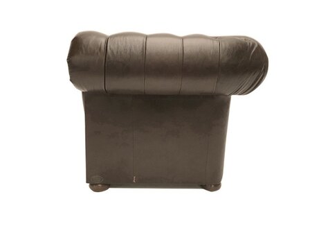 Chesterfield Fauteuil Class Leer | Cloudy Donker Bruin | 12 jaar garantie