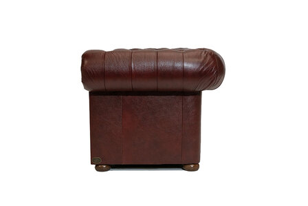 Chesterfield Fauteuil Class Leer | Cloudy Rood | 12 jaar garantie