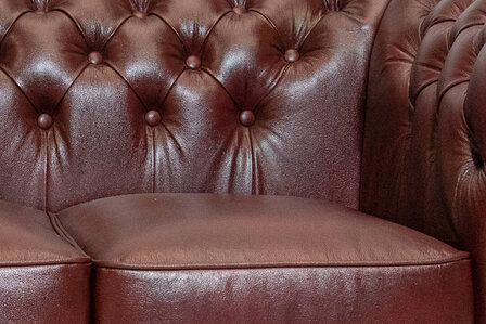 Chesterfield Fauteuil Class Leer | Cloudy Rood | 12 jaar garantie