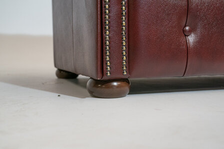 Chesterfield Fauteuil Class Leer | Cloudy Rood | 12 jaar garantie