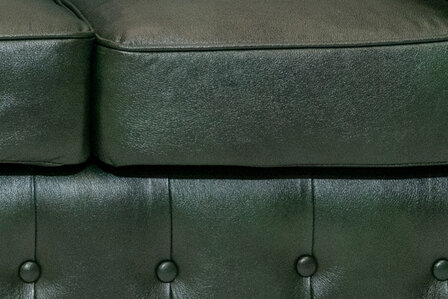 Chesterfield Bank Class Leer | 3-zits | Cloudy Groen | 12 jaar garantie