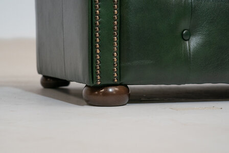 Chesterfield Bank Class Leer | 3-zits | Cloudy Groen | 12 jaar garantie