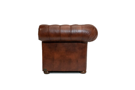 Chesterfield Fauteuil Class Leer | Cloudy Oud Bruin | 12 jaar garantie