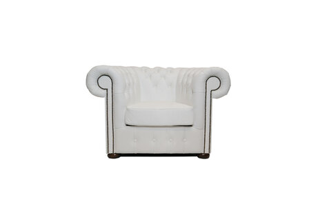 Chesterfield Fauteuil Class Leer | Wit | 12 jaar garantie