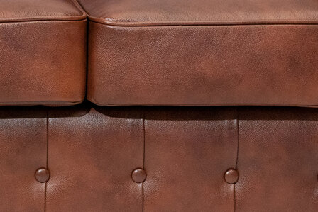 Chesterfield Bank Class Leer | 2-zits | Cloudy Oud Bruin | 12 jaar garantie