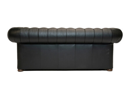 Chesterfield Bank Class Leer | 3-zits | Shiny Black | 12 jaar garantie