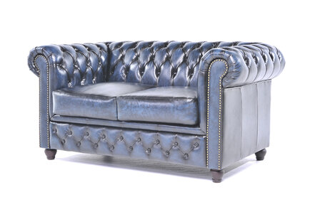 Chesterfield Original Antiek Blauw 1 + 2 zits