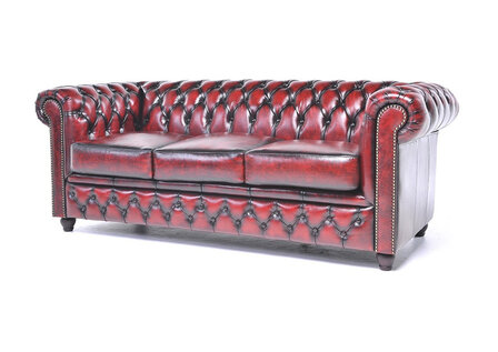 Chesterfield Original Antiek Rood 1 + 2 + 3 zits