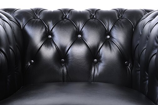 Chesterfield Fauteuil Original Leer | Zwart | 12 jaar garantie