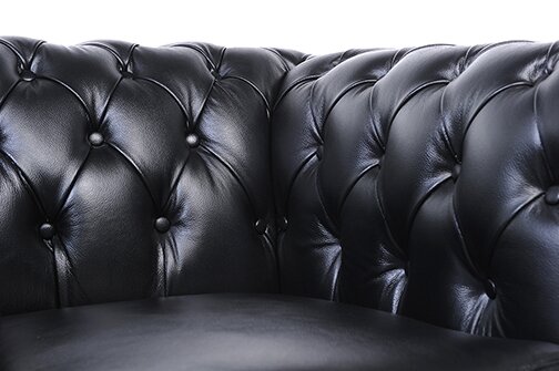 Chesterfield Fauteuil Original Leer | Zwart | 12 jaar garantie