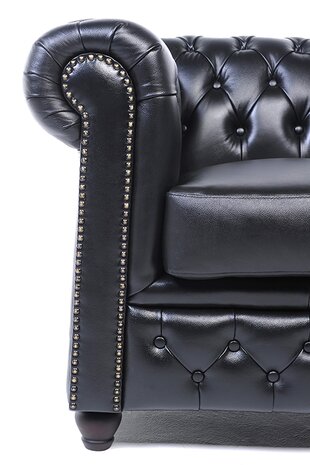 Chesterfield Fauteuil Original Leer | Zwart | 12 jaar garantie