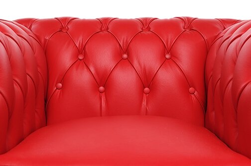 Chesterfield Fauteuil Original Leer | Rood | 12 jaar garantie