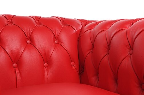 Chesterfield Fauteuil Original Leer | Rood | 12 jaar garantie