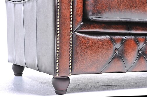 Chesterfield Fauteuil Original Leer | Antiek Bruin | 12 jaar garantie