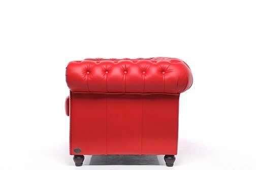 Chesterfield Bank Original Leer | 2-zits | Rood | 12 jaar garantie