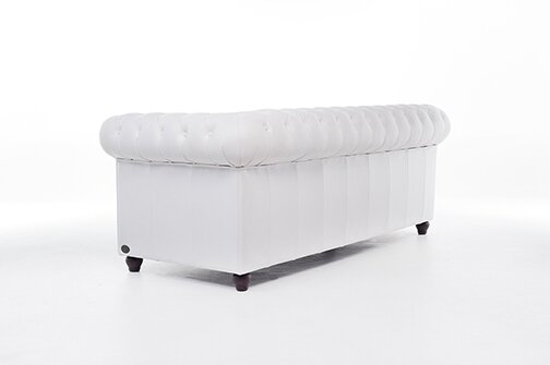 Chesterfield Bank Original Leer | 3-zits | Wit | 12 jaar garantie