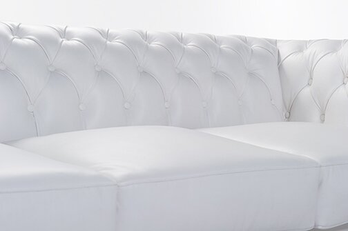 Chesterfield Bank Original Leer | 3-zits | Wit | 12 jaar garantie