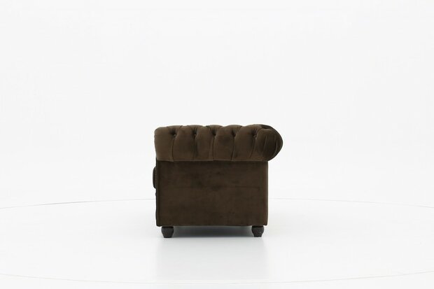 Chesterfield Bank Original Fluweel |3-zits | Bruin | 12 jaar garantie