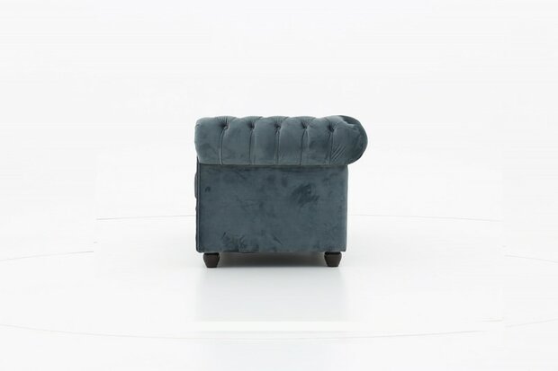 Chesterfield Fauteuil Original Fluweel | Grijs | 12 jaar garantie