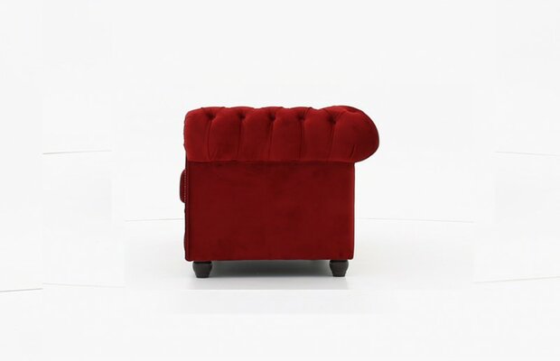 Chesterfield Bank Original Fluweel | 2-zits | Rood | 12 jaar garantie