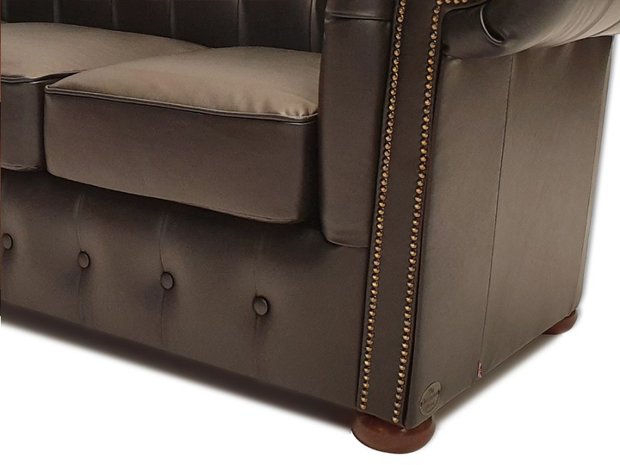 Chesterfield Fauteuil Class Leer | Cloudy Donker Bruin | 12 jaar garantie