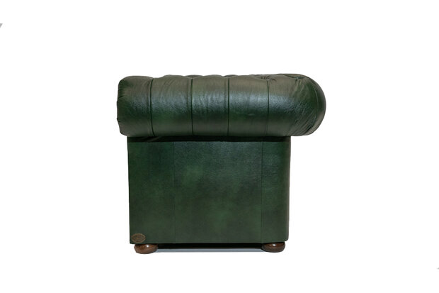 Chesterfield Fauteuil Class Leer | Cloudy Groen | 12 jaar garantie