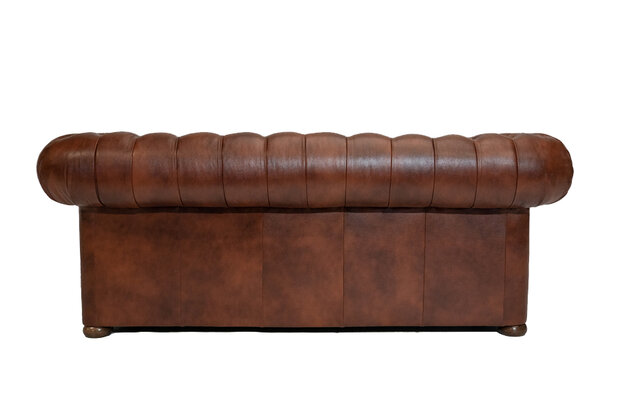 Chesterfield Bank Class Leer | 3-zits | Cloudy Oud Bruin | 12 jaar garantie